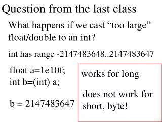 Question from the last class