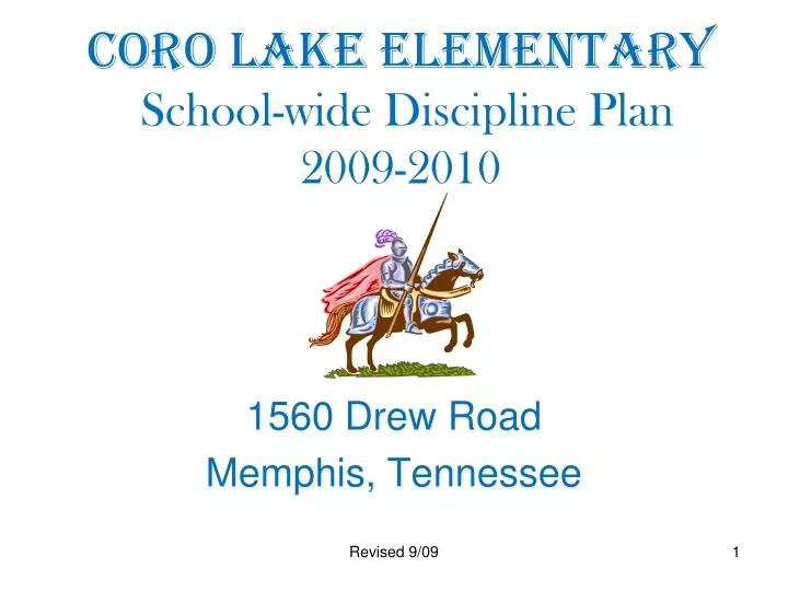 coro lake elementary school wide discipline plan 2009 2010