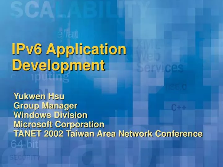 ipv6 application development