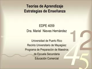 teor as de aprendizaje estrategias de ense anza
