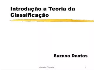 introdu o a teoria da classifica o