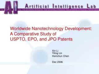Worldwide Nanotechnology Development: A Comparative Study of USPTO, EPO, and JPO Patents