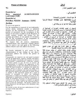 power of attorney