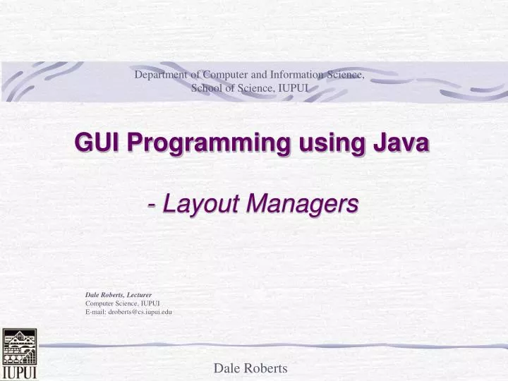 gui programming using java layout managers