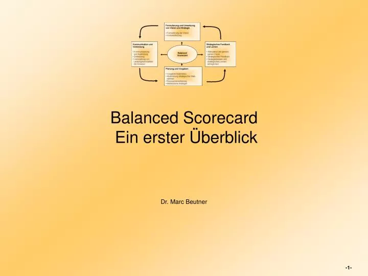 balanced scorecard ein erster berblick