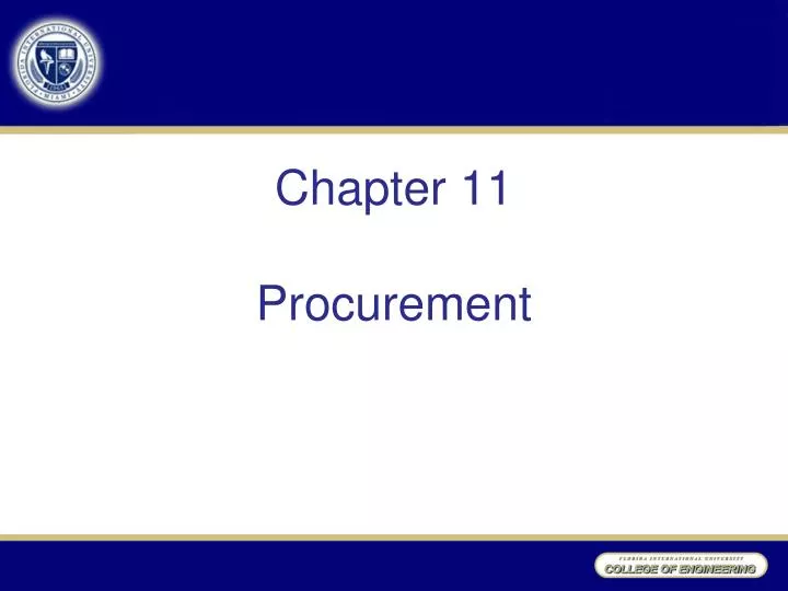 chapter 11 procurement