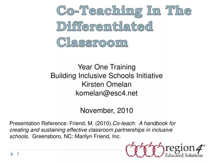 co teaching in the differentiated classroom