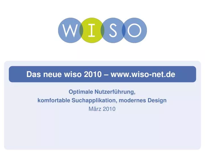 das neue wiso 2010 www wiso net de