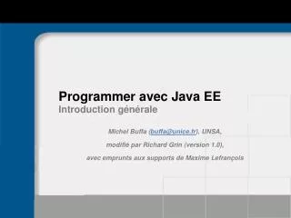 Programmer avec Java EE