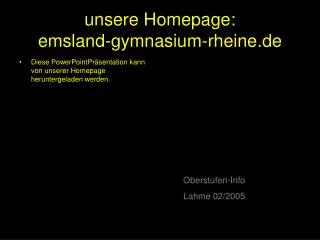 unsere Homepage: emsland-gymnasium-rheine.de