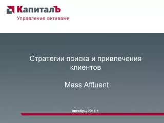 mass affluent 2011