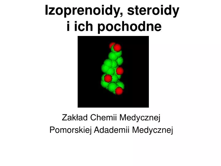 izoprenoidy steroidy i ich pochodne