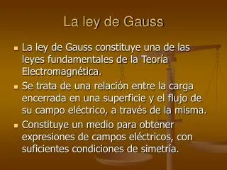 La ley de Gauss