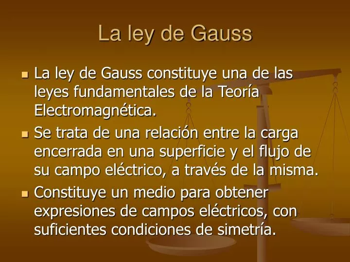 la ley de gauss