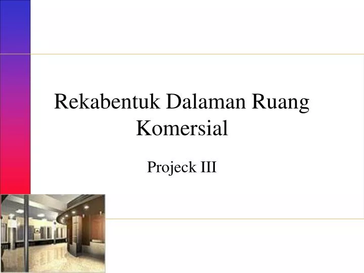 rekabentuk dalaman ruang komersial