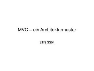 mvc ein architekturmuster