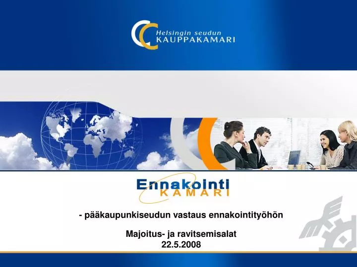 p kaupunkiseudun vastaus ennakointity h n majoitus ja ravitsemisalat 22 5 2008