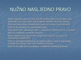nu no nasljedno pravo