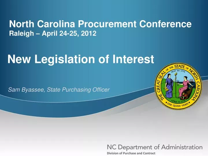 north carolina procurement conference raleigh april 24 25 2012