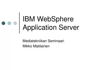 IBM WebSphere Application Server