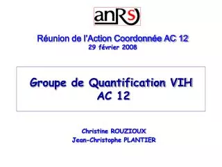 Groupe de Quantification VIH AC 12