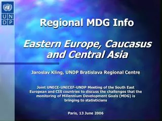 Regional MDG Info Eastern Europe, Caucasus and Central Asia