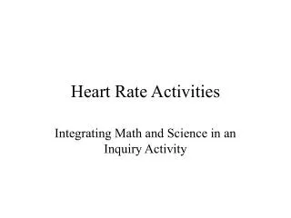 Heart Rate Activities