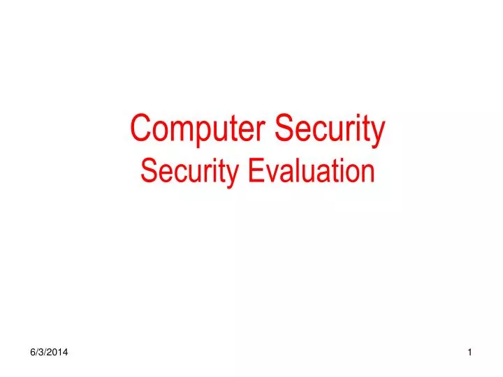 computer security security evaluation