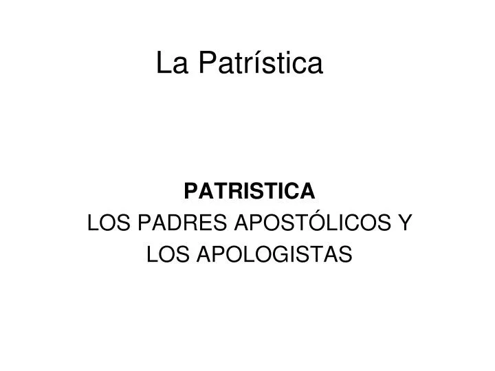 la patr stica