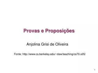 provas e proposi es
