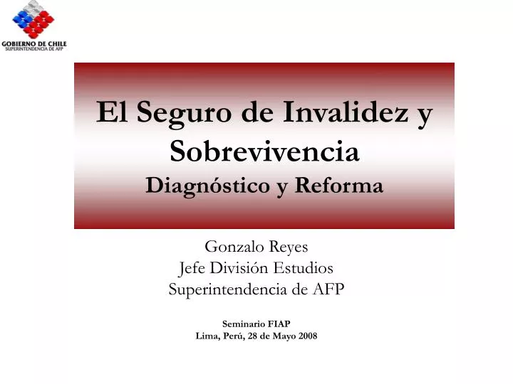 el seguro de invalidez y sobrevivencia diagn stico y reforma