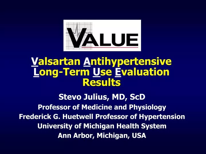 v alsartan a ntihypertensive l ong term u se e valuation results