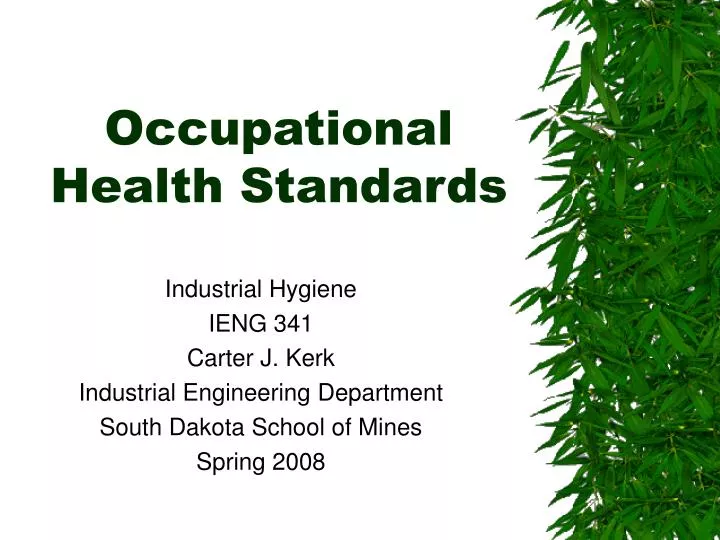 occupational health standards