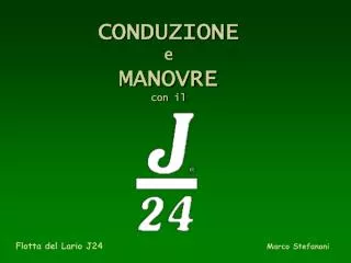 conduzione e manovre con il