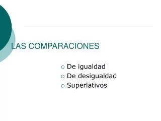 las comparaciones