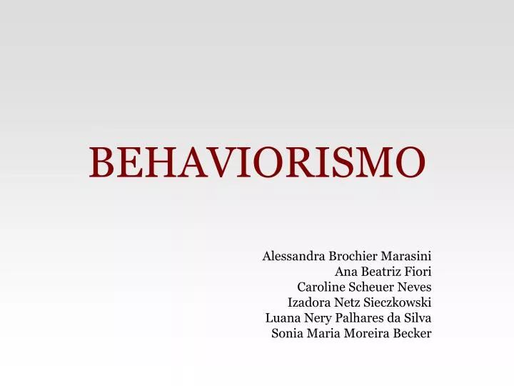 behaviorismo