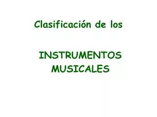 clasificaci n de los