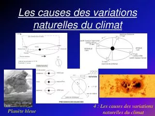 Les causes des variations naturelles du climat