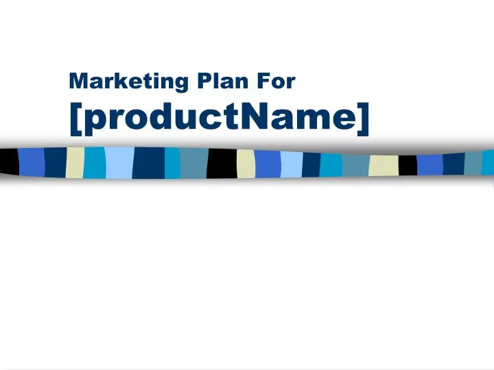 marketing plan for productname