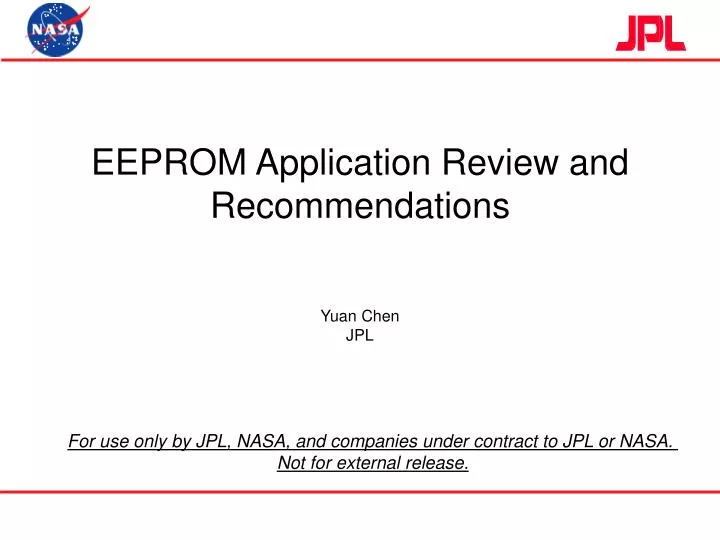eeprom application review and recommendations