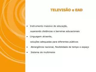 TELEVISÃO e EAD