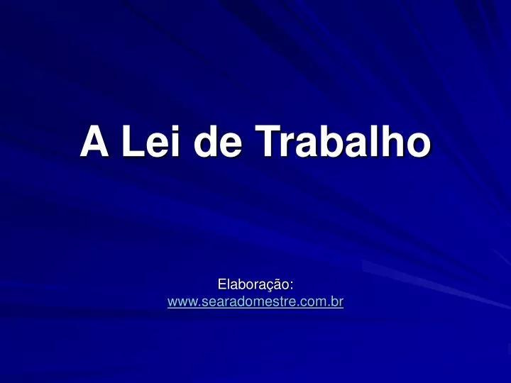 a lei de trabalho