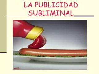 la publicidad subliminal