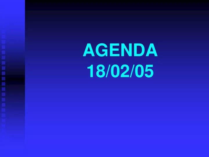 agenda 18 02 05
