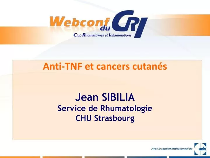 anti tnf et cancers cutan s