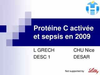 prot ine c activ e et sepsis en 2009