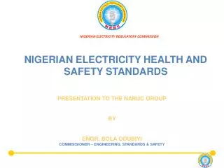 NIGERIAN ELECTRICITY HEALTH AND SAFETY STANDARDS