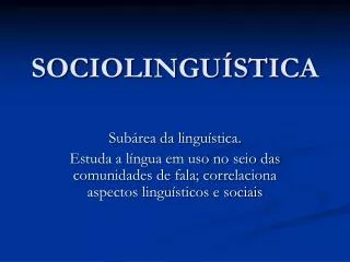 sociolingu stica