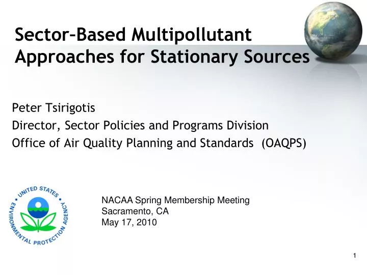 sector based multipollutant approaches for stationary sources