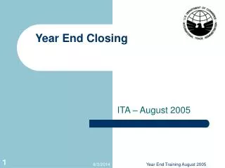Year End Closing